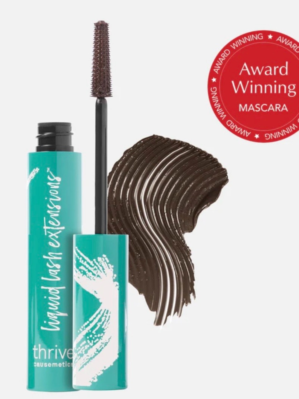 NEW thrive causemetics Liquid Lash Extensions Mascara — Deep Brown / Crystal